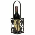 Metrotex Designs Grape Leaf Design Bottle Carrier-Black Meteor Finish 21066